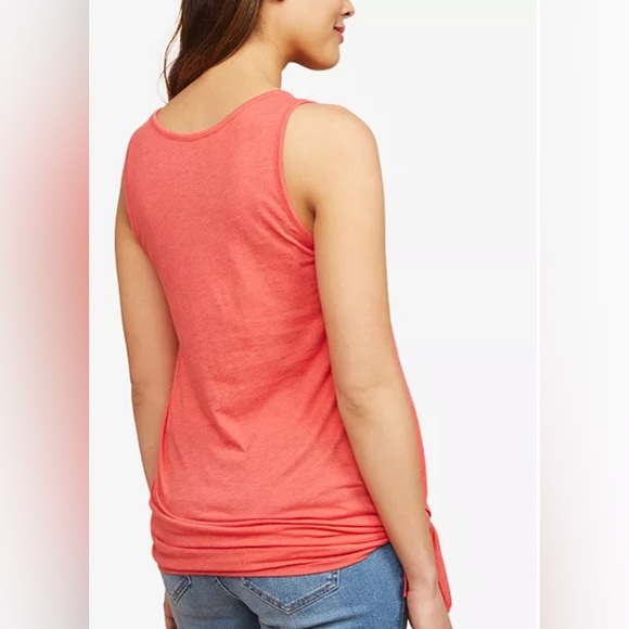 NWOT* Motherhood Maternity Women’s M “Ready to Pop” Heathered Red Sleeveless Top - Picture 3 of 14